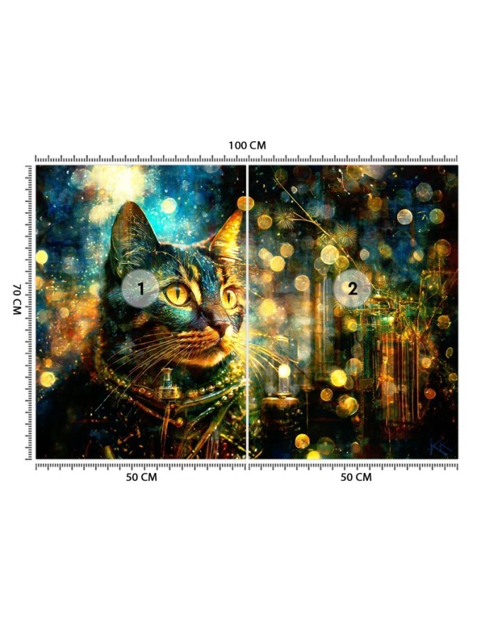 Fototapeta na ścianę - Kot na abstrakcyjnym tle | Feeby.pl
