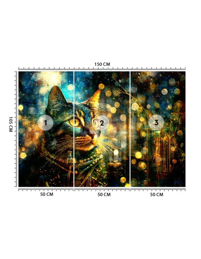 Fototapeta na ścianę - Kot na abstrakcyjnym tle | Feeby.pl
