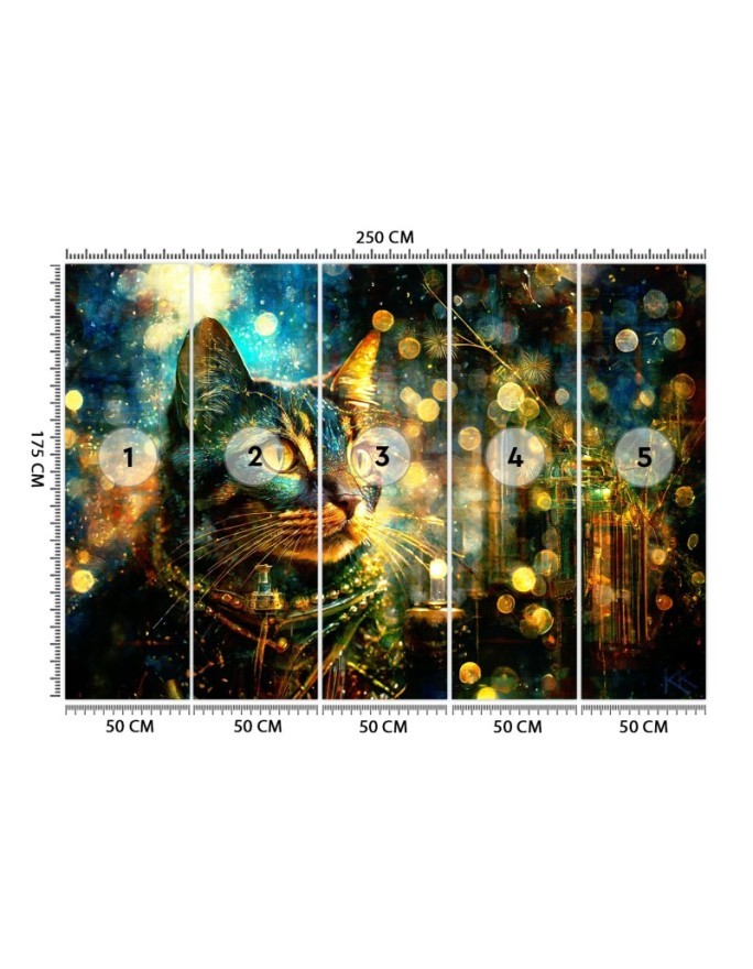 Fototapeta na ścianę - Kot na abstrakcyjnym tle | Feeby.pl