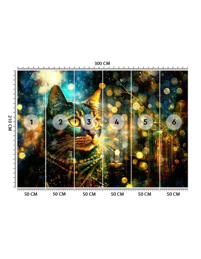 Fototapeta na ścianę - Kot na abstrakcyjnym tle | Feeby.pl