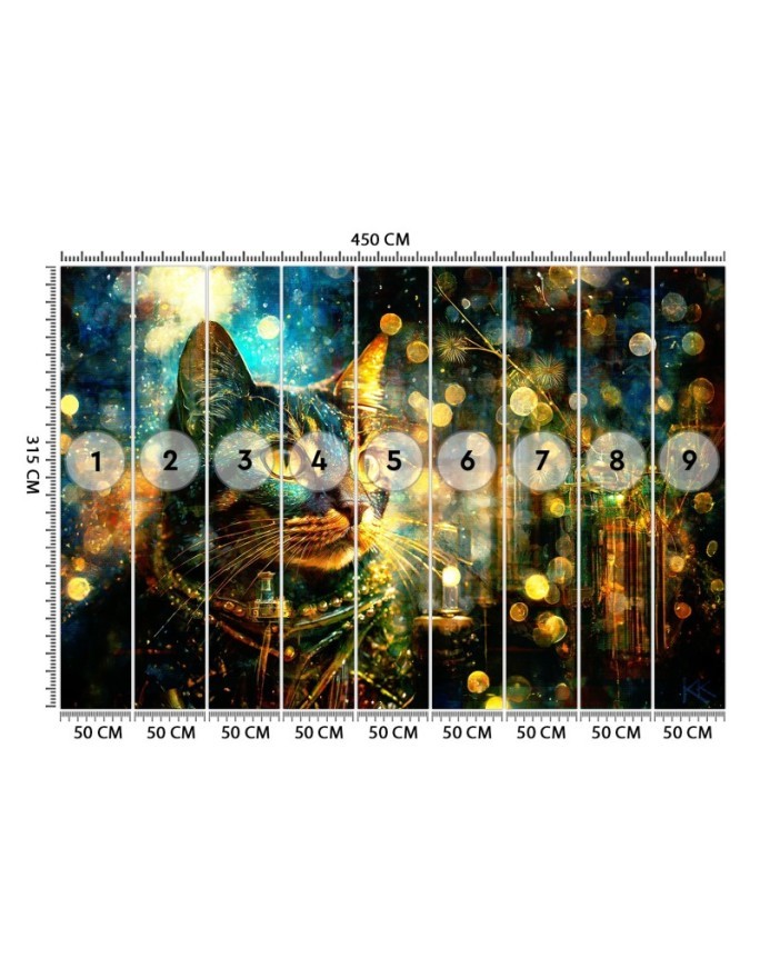 Fototapeta na ścianę - Kot na abstrakcyjnym tle | Feeby.pl