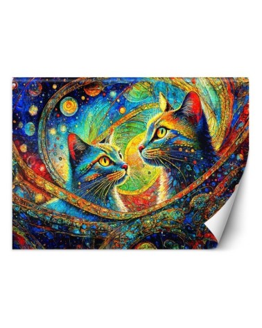 Modern wall mural - Abstract Cats | FEEBY