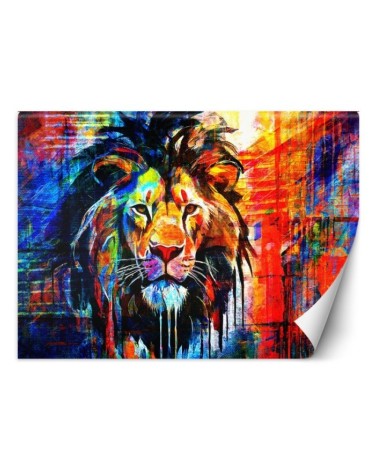 Unique wall mural - Colorful Lion Abstract | FEEBY