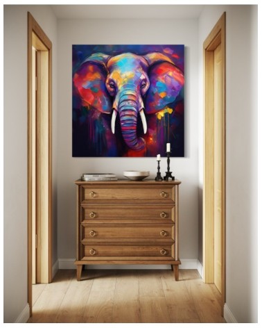 Obraz drukowany - Słoń Zwierzęta Pop Art | Feeby.pl