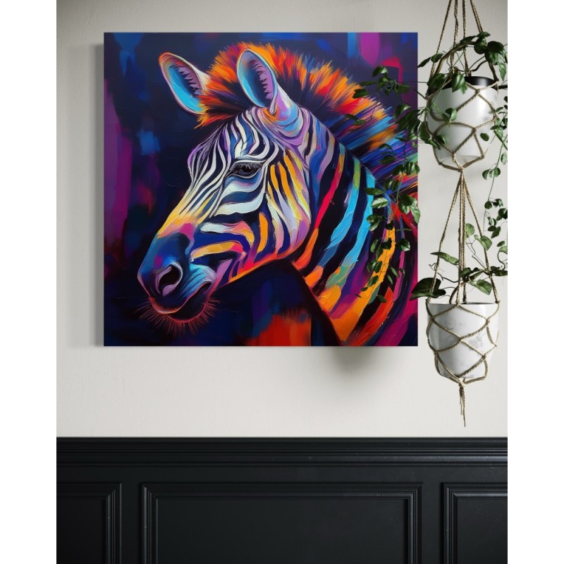 Obraz na płótnie nowoczesny - Zebra Zwierzę Pop Art | Feeby.pl