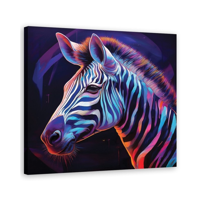 Stylowe obrazy ścienne - Kolorowe Zwierzęta Zebry | Feeby.pl