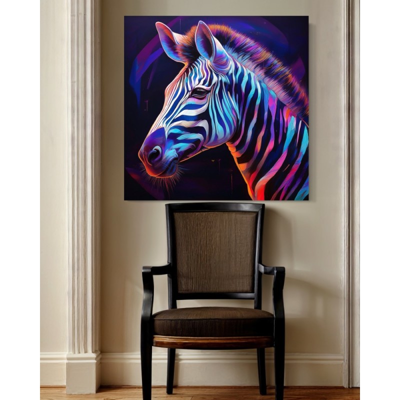 Stylowe obrazy ścienne - Kolorowe Zwierzęta Zebry | Feeby.pl