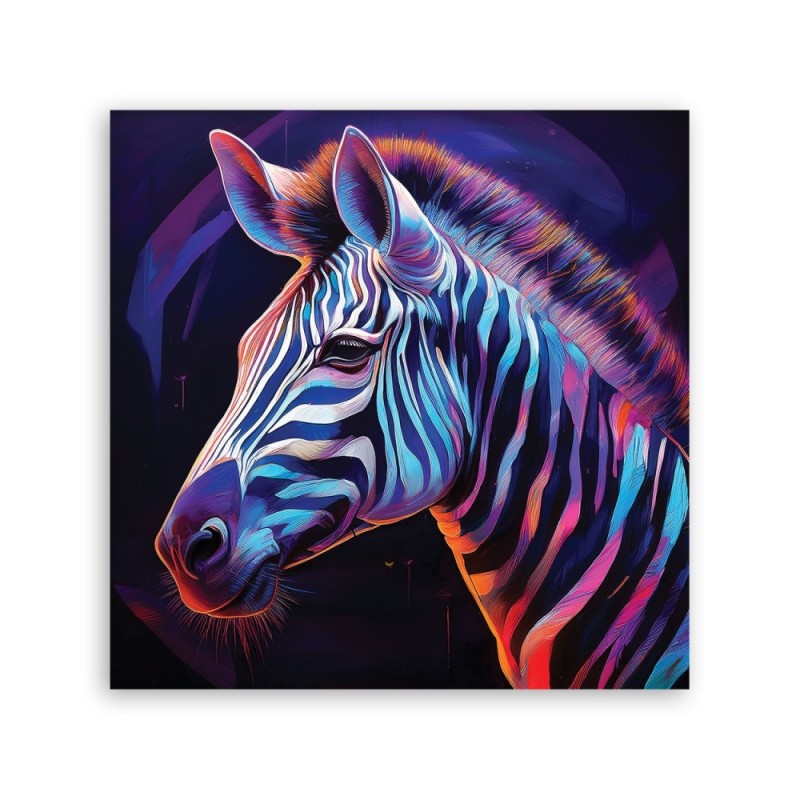 Stylowe obrazy ścienne - Kolorowe Zwierzęta Zebry | Feeby.pl