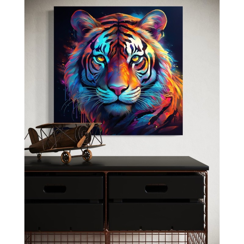 Stylowe obrazy ścienne - Tygrys Pop Art Kolorowy | Feeby.pl