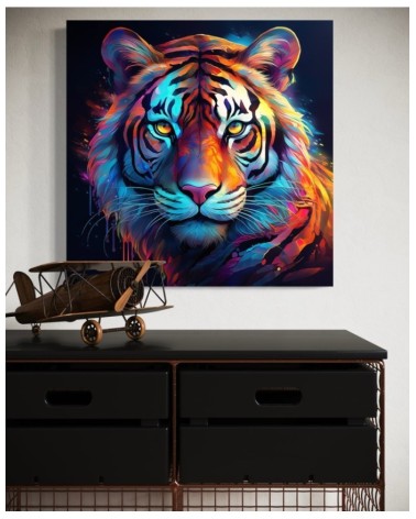 Stylowe obrazy ścienne - Tygrys Pop Art Kolorowy | Feeby.pl