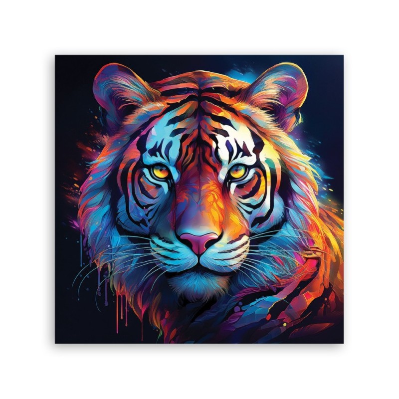 Stylowe obrazy ścienne - Tygrys Pop Art Kolorowy | Feeby.pl