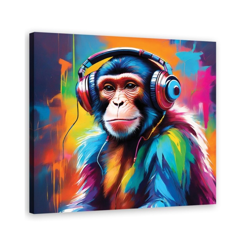 Obraz do sypialni - Małpa Dj Kolor | Feeby.pl