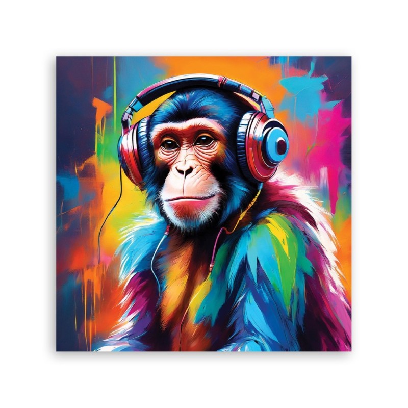 Obraz do sypialni - Małpa Dj Kolor | Feeby.pl