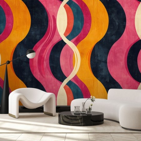 Nowoczesna fototapeta - Fale Abstrakcja Retro | Feeby.pl
