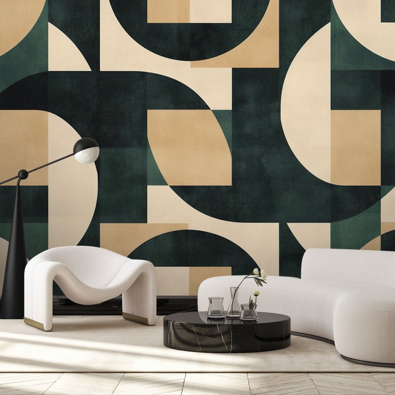 Fototapeta do sypialni - Abstrakcyjna mozaika retro | Feeby.pl