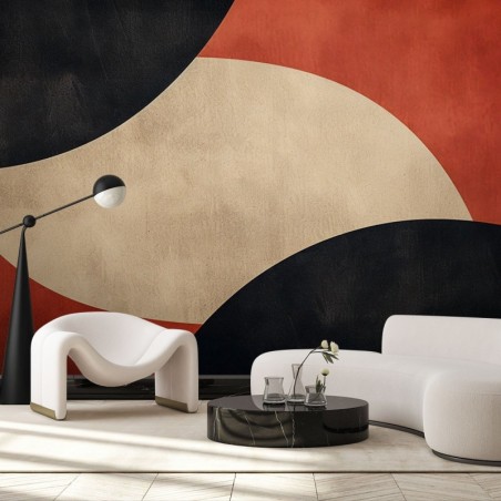 Stylowa fototapeta - Okrągłe vintage kształty abstrakcja | Feeby.pl