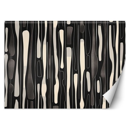 Stylowa fototapeta - Czarno biała abstrakcja | Feeby.pl