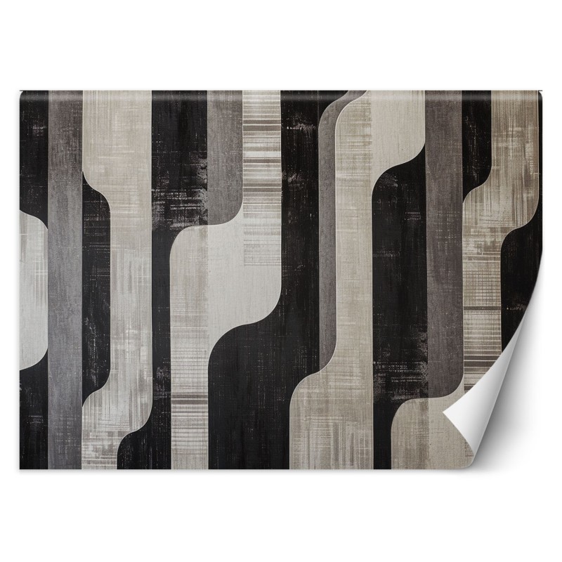 Fototapeta do salonu - Szara geometryczna abstrakcja | Feeby.pl