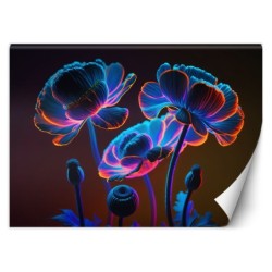 Moderne Fototapete - Neonblumen Natur | Feeby