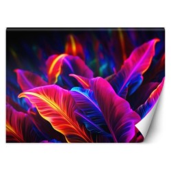 Fototapete - Neon-Blätter | Feeby