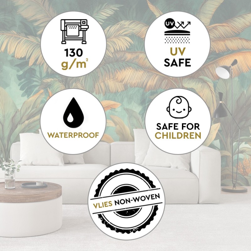 Fototapete - Palmen in einer Dschungellandschaft | Feeby