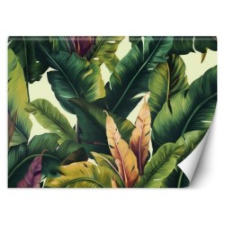 Moderne Fototapete - Bunte tropische Blätter | Feeby