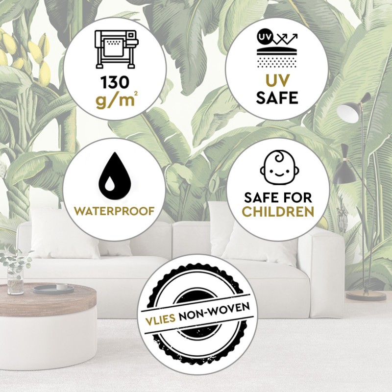 Fototapete - Grüne Bananenblätter | Feeby