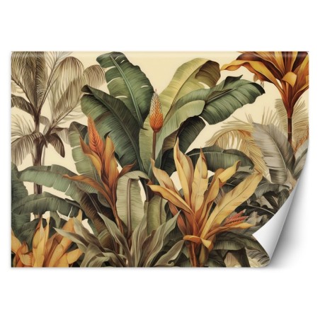 Fototapete - Bananenblätter in Sepia | Feeby