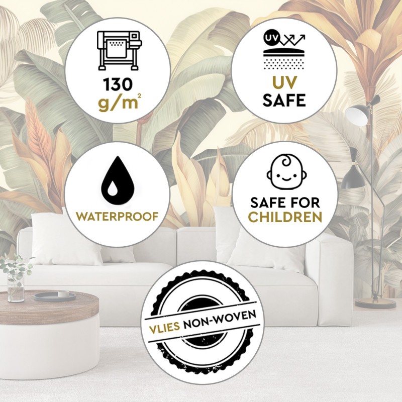 Fototapete - Bananenblätter in Sepia | Feeby