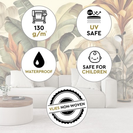 Fototapete - Bananenblätter in Sepia | Feeby