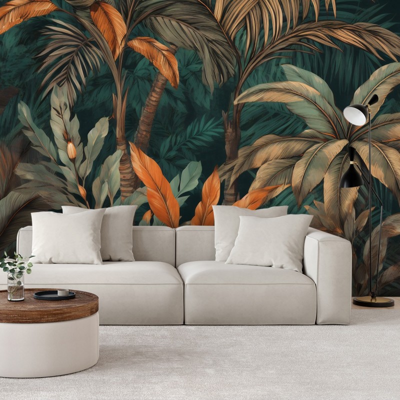 Fototapete - Palmen in einer Dschungellandschaft | Feeby