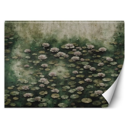 Moderne Fototapete - Lotusblumen auf einem See | Feeby