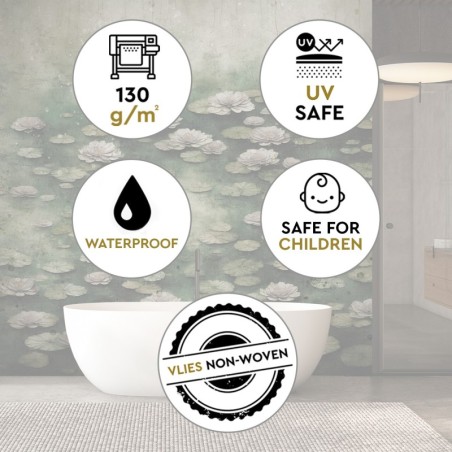 Moderne Fototapete - Lotusblumen auf einem See | Feeby