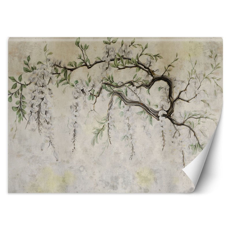 Stilvolle Fototapete - Hängende Blumen Minimalismus | Feeby