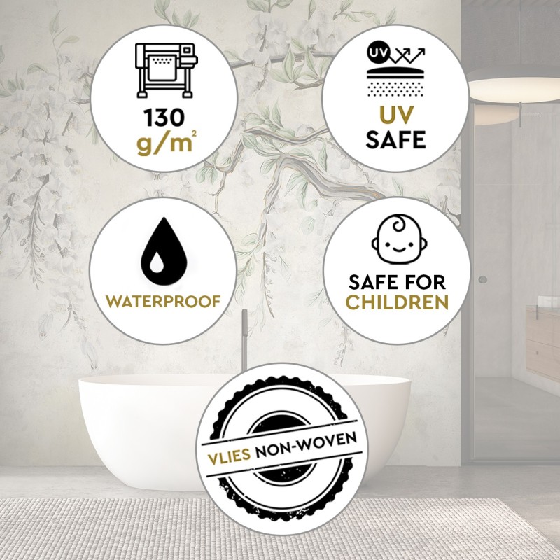 Stilvolle Fototapete - Hängende Blumen Minimalismus | Feeby