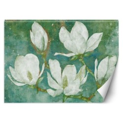 Stilvolle Fototapete - Blühende Magnolien abstrakt | Feeby