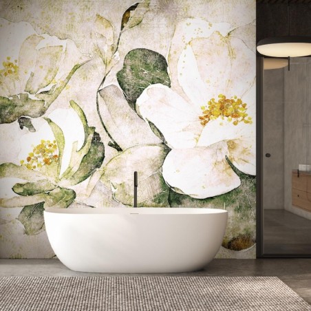 Fototapete - Weiße Blumen Natur | Feeby