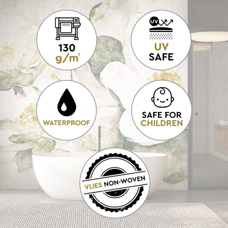 Fototapete - Weiße Blumen Natur | Feeby