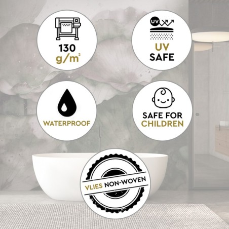 Stilvolle Fototapete - Lotusblätter Aquarell | Feeby