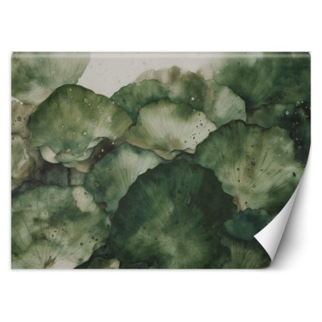 Fototapete - Grüne Lotosblätter | Feeby