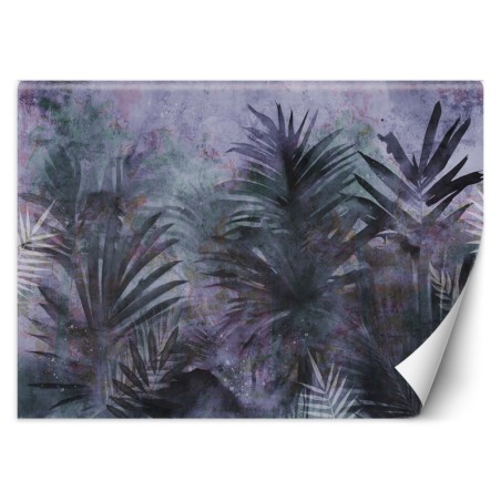 Fototapete - Tropische violette Blätter | Feeby