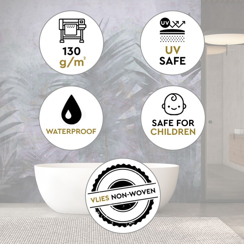 Fototapete - Tropische violette Blätter | Feeby