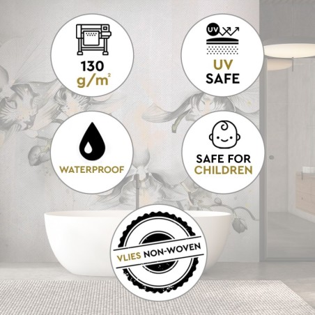 Stilvolle Fototapete - Blühende Orchideen abstrakt | Feeby