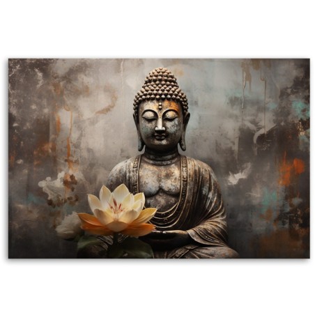 Stilvolle Fototapete - Meditierender Buddha abstrakt | Feeby