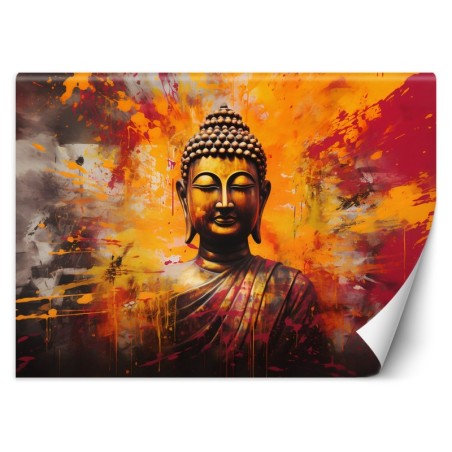 Moderne Fototapete - Buddha-Statue bunt abstrakt | Feeby