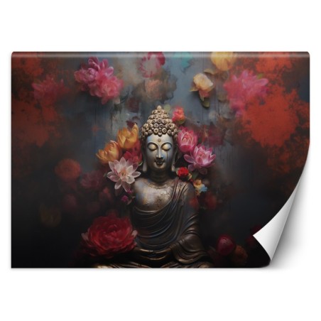 Stilvolle Fototapete - Buddha Zen Blumen abstrakt | Feeby
