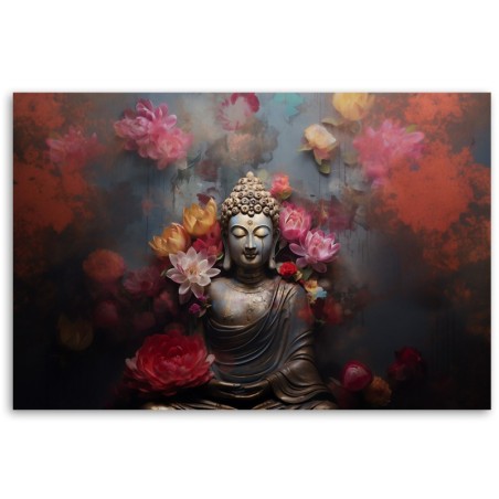 Stilvolle Fototapete - Buddha Zen Blumen abstrakt | Feeby