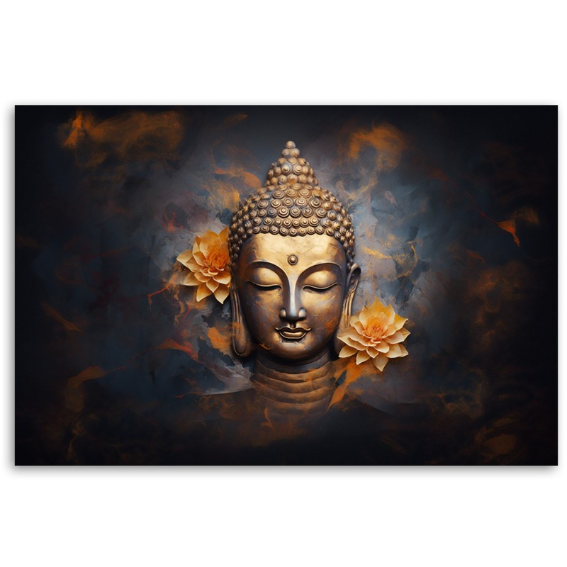 Fototapete - Goldener Buddha abstrakt | Feeby