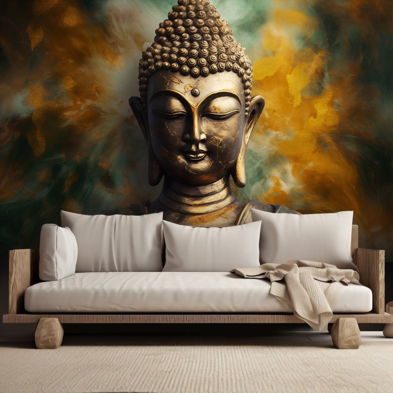Modische Fototapete - Buddha-Statue Abstraktion | Feeby