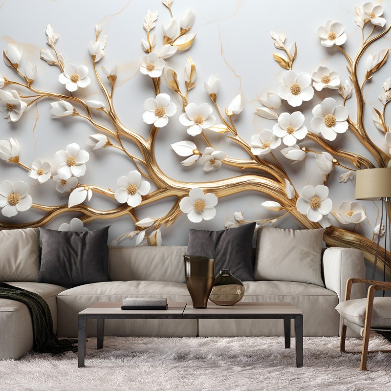 Fototapeta 3D - Kwiat magnolii glamour | FEEBY